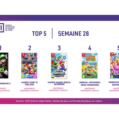 Top des ventes de jeux vidéo en France : semaine 28 de 2024