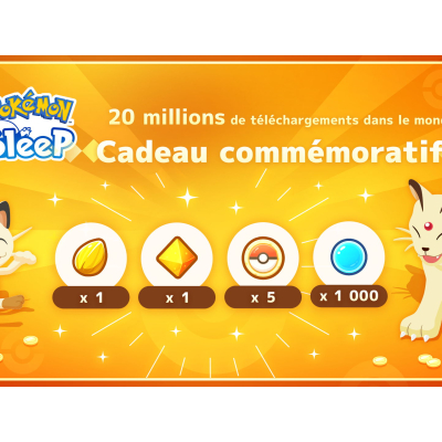 Pokémon Sleep célèbre son 1er anniversaire et 20M de téléchargements