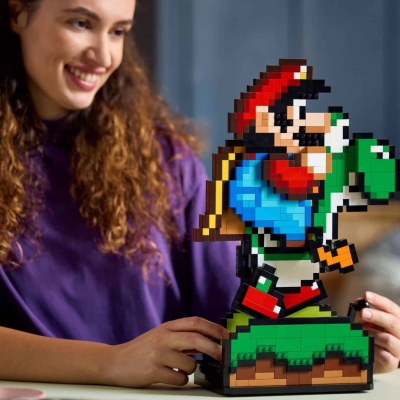 LEGO dévoile un set Mario et Yoshi en pixel-art avec animation