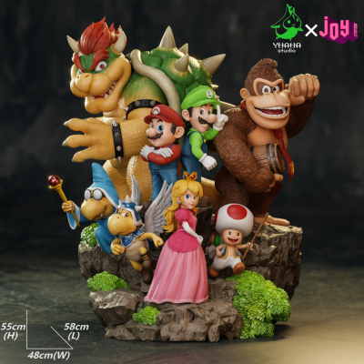 Une statue de collection en résine de Super Mario Bros. Le Film se montre